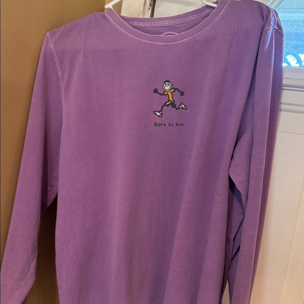 Life Is Good Lavender 'Born to Run' Long Sleeve Tee